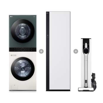 LG 트롬 오브제컬렉션 워시타워 + LG 스타일러 + LG 코드제로 A9S