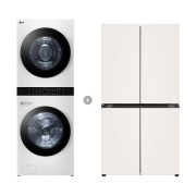 워시타워 LG 트롬 오브제컬렉션 워시타워 + LG 디오스 오브제컬렉션 베이직 냉장고 (20WN-T83ME0.AKOR) 썸네일이미지 0