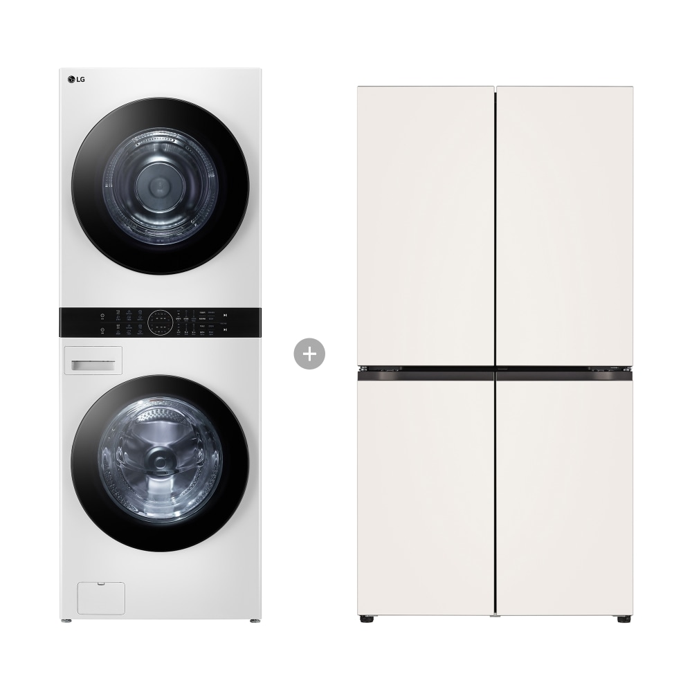냉장고 LG 트롬 오브제컬렉션 워시타워 + LG 디오스 오브제컬렉션 STEM 베이직 냉장고 (20WN-T85ME1.AKOR) 메인이미지 0