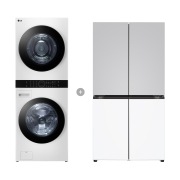 워시타워 LG 트롬 오브제컬렉션 워시타워 + LG 디오스 오브제컬렉션 STEM 베이직 냉장고 (20WN-T85MR1.AKOR) 썸네일이미지 1