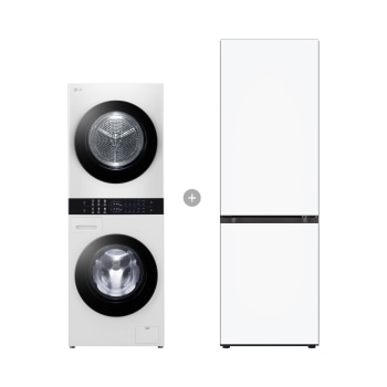 LG 트롬 오브제컬렉션 워시타워 컴팩트+ LG 모던엣지 냉장고 오브제컬렉션