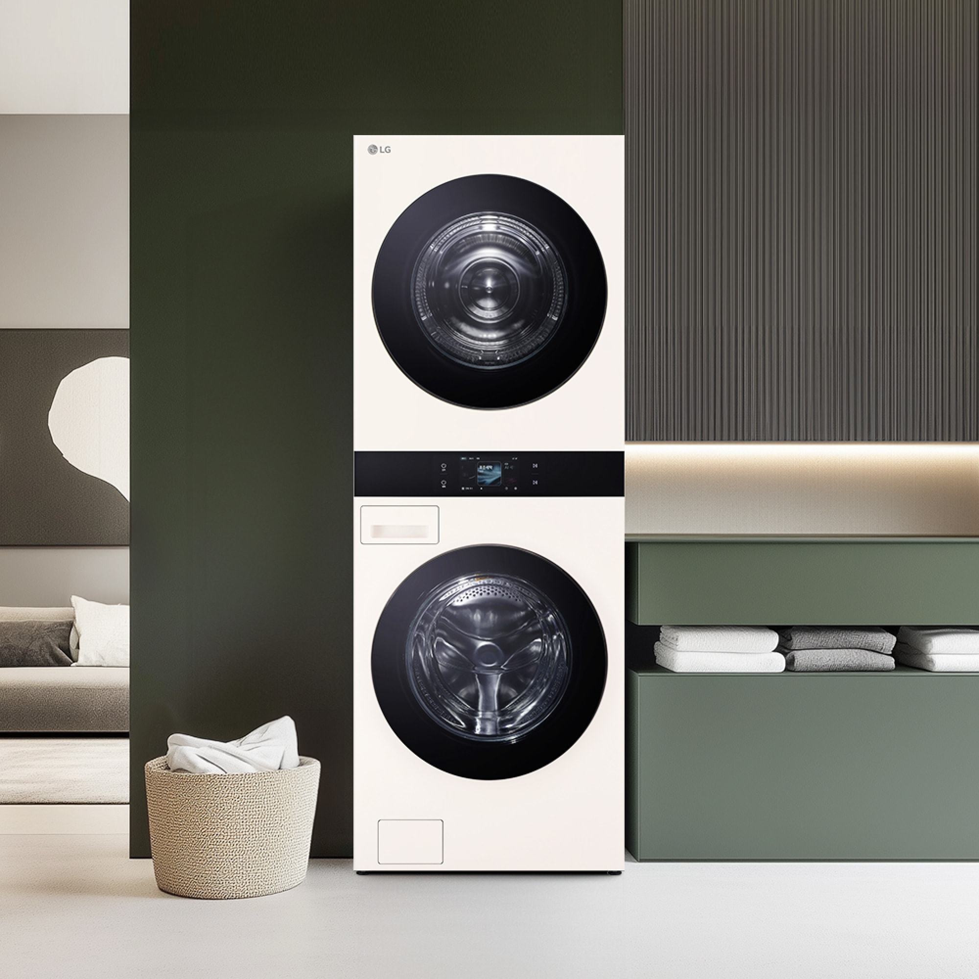LG 오브제컬렉션 LG 트롬 AI 오브제컬렉션 워시타워 (WA2525EEZF.AKOR) 줌이미지 1
