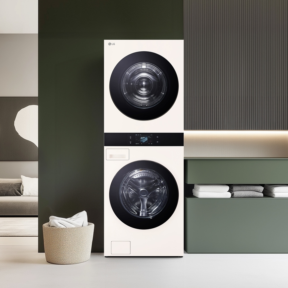 LG 오브제컬렉션 LG 트롬 AI 오브제컬렉션 워시타워 (WA2525EEZF.AKOR) 메인이미지 1