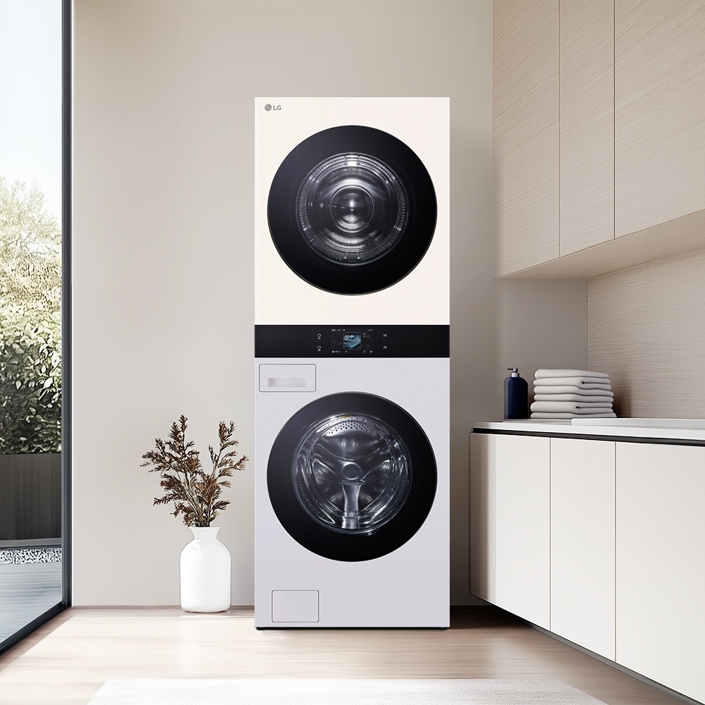 LG 오브제컬렉션 LG 트롬 AI 오브제컬렉션 워시타워 (WA2525MEZF.AKOR) 메인이미지 1