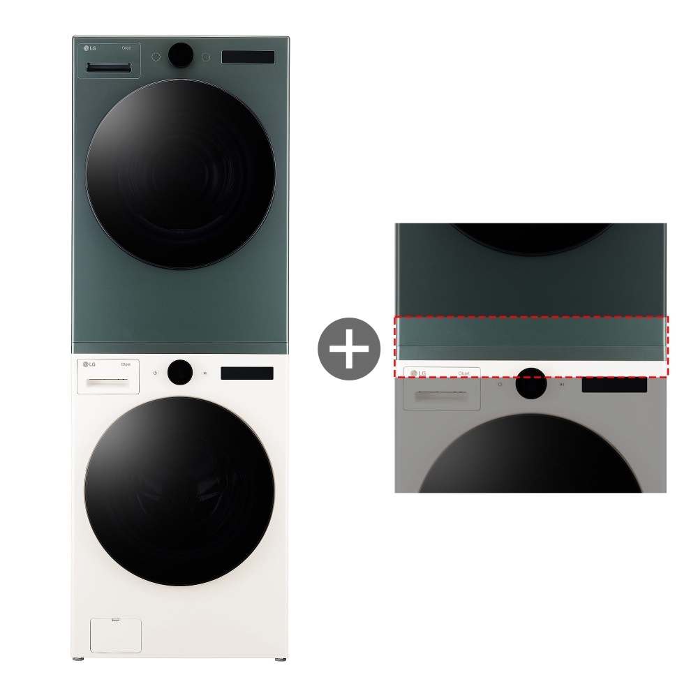 의류건조기 LG 트롬 오브제컬렉션 + LG 트롬 오브제컬렉션 건조기 + 스태킹키트 (KFX24ES-2G.AKOR) 메인이미지 0