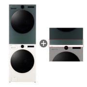 의류건조기 LG 트롬 오브제컬렉션 + LG 트롬 오브제컬렉션 건조기 + 스태킹키트 (KFX24ES-2G.AKOR) 썸네일이미지 0