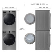 세탁기 LG 트롬 + LG 트롬 건조기 + 스태킹키트 (KFX24VS-2V.AKOR) 썸네일이미지 4