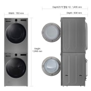 세탁기 LG 트롬 + LG 트롬 건조기 + 스태킹키트 (KFX24VA-2V.AKOR) 썸네일이미지 3