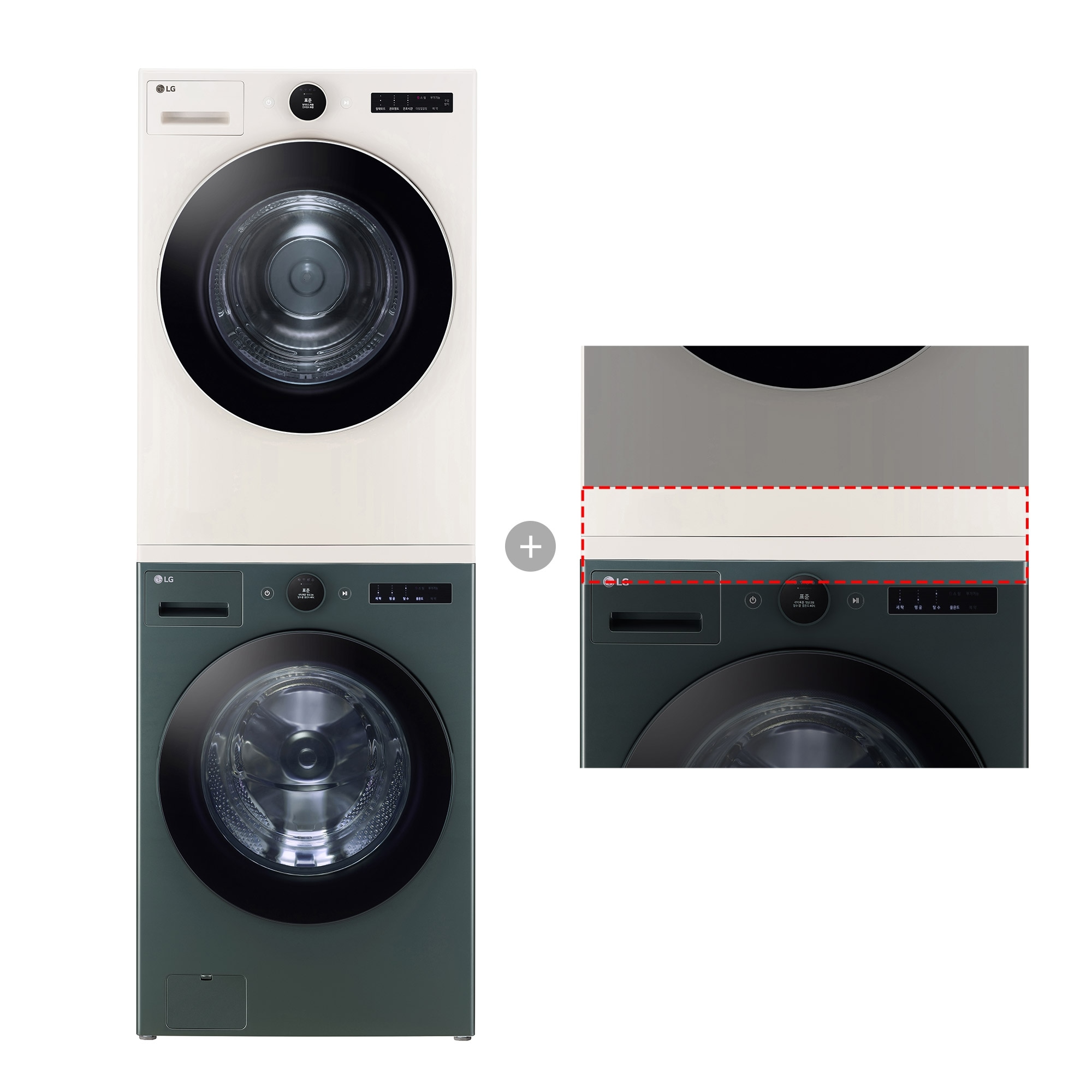 세탁기 LG 트롬 + LG 트롬 건조기 + 스태킹키트 (KX25GSG-ESE.AKOR) 줌이미지 0