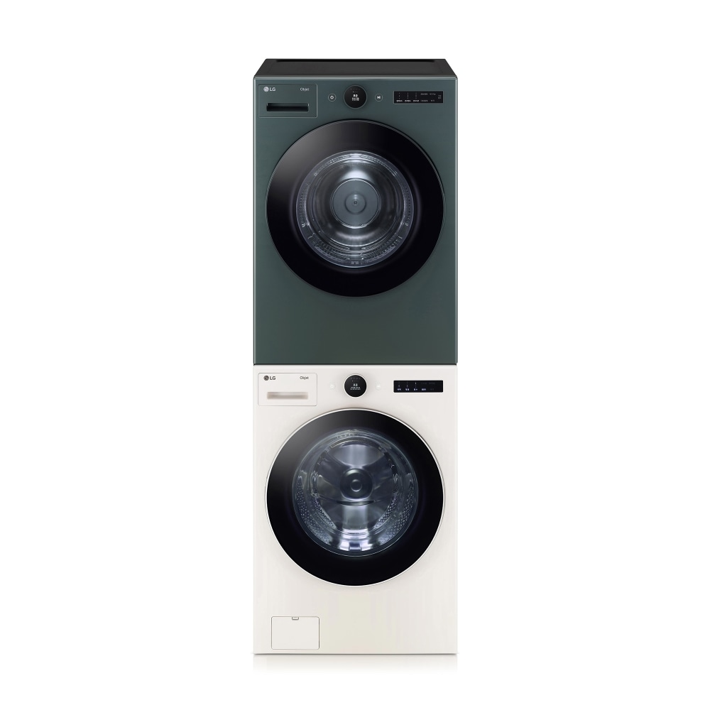 세탁기 LG 트롬 오브제컬렉션 + 건조기 + 스태킹키트 (KX25EE-2GNG.AKOR) 메인이미지 0