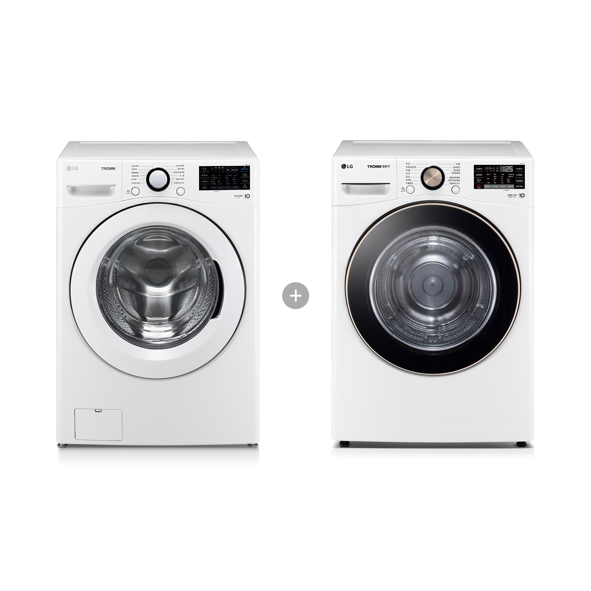 세탁기 LG 트롬 + 건조기 (F19WDBU-9WL.AKOR) 줌이미지 1