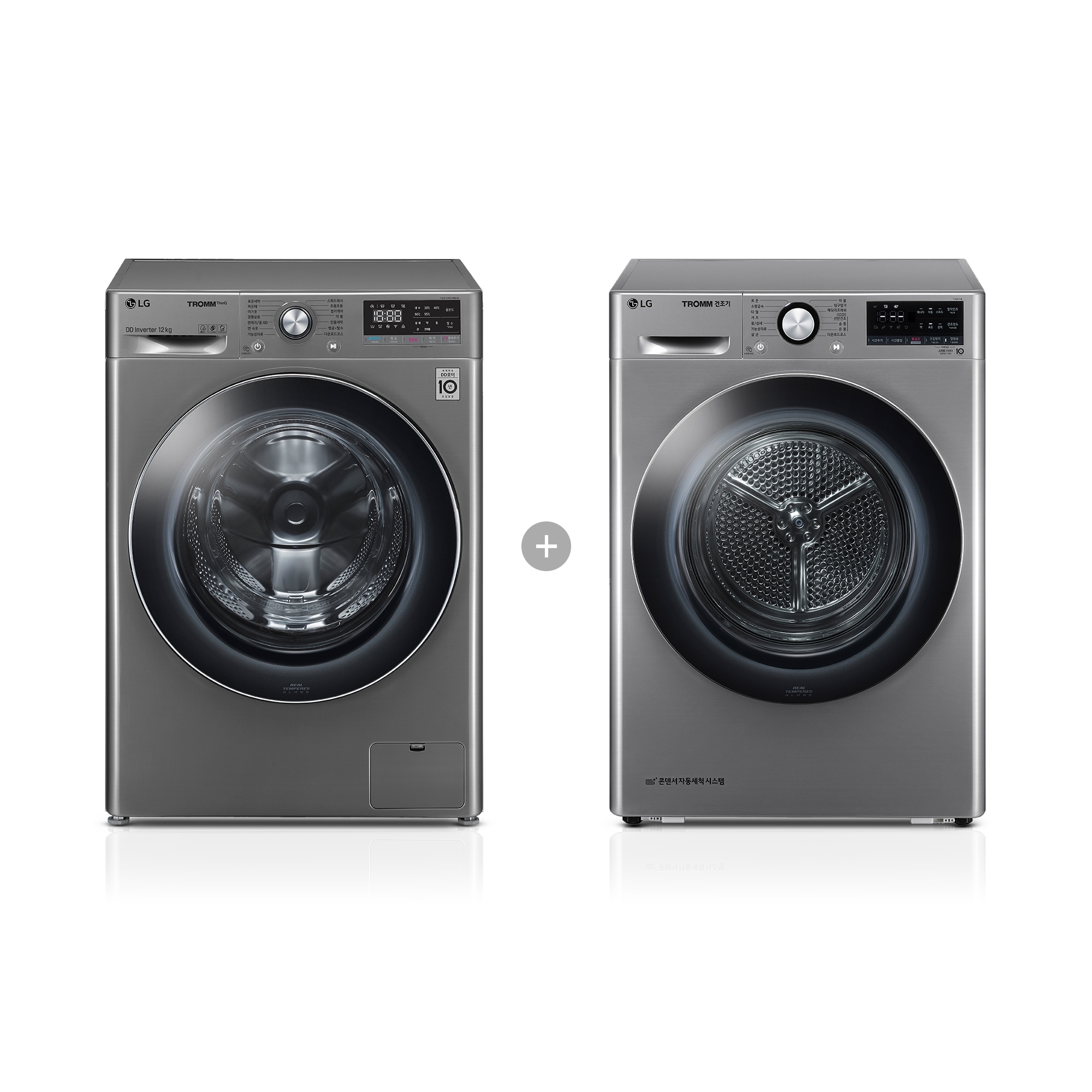 세탁기 LG 트롬 + 건조기 (F12VVA-9VB.AKOR) 줌이미지 0