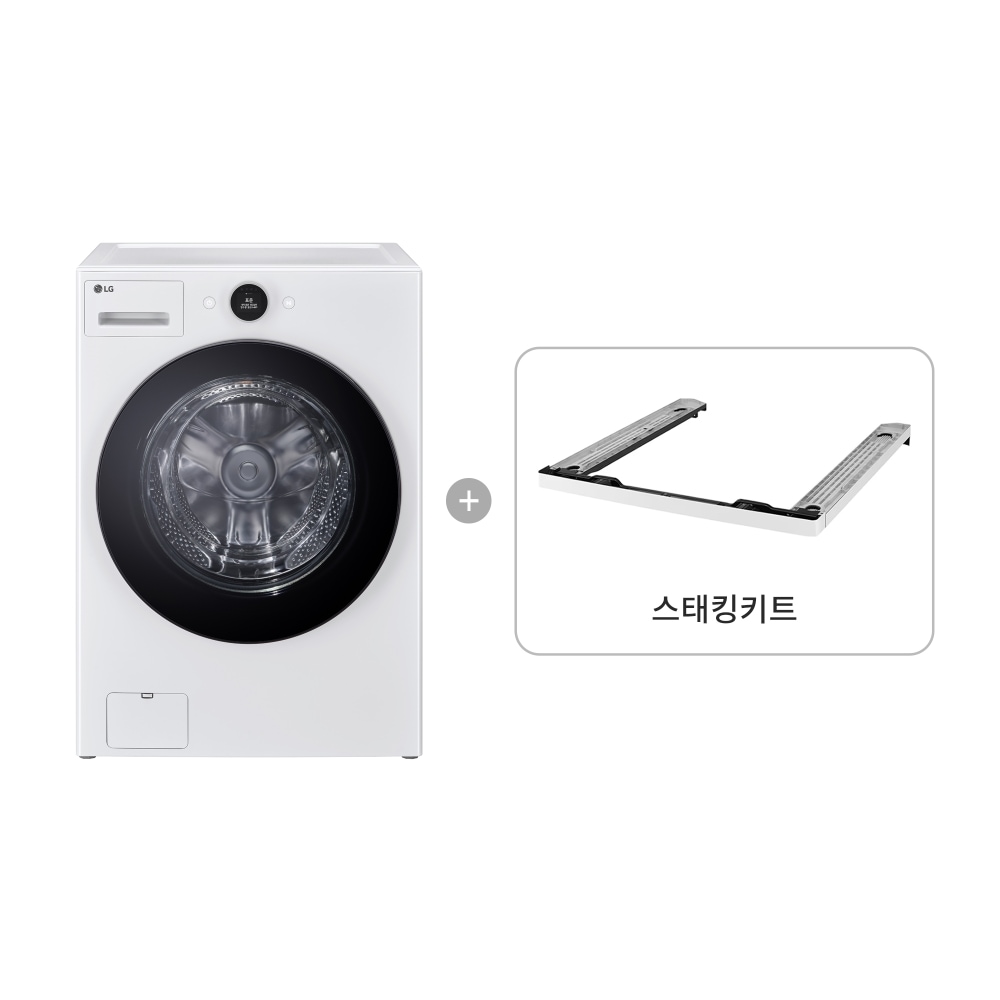 세탁기 LG 트롬 오브제컬렉션 + 스태킹키트 (FX21WAC-WK.AKOR) 메인이미지 0