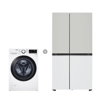 LG 트롬 세탁기+ LG 디오스 오브제컬렉션 베이직 냉장고 15kg 