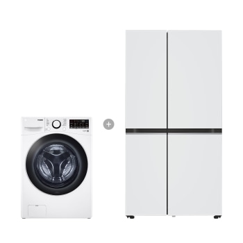 LG 트롬 세탁기+ LG 디오스 오브제컬렉션 베이직 냉장고 15kg 