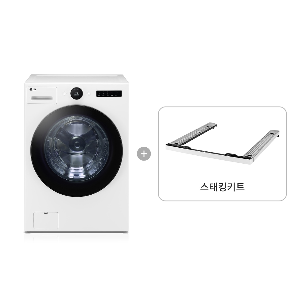 세탁기 LG 트롬 오브제컬렉션 세탁기 + 스태킹키트 (FX25WSQ-KW.AKOR2) 메인이미지 0