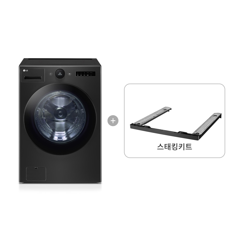 세탁기 LG 트롬 오브제컬렉션 세탁기 + 스태킹키트 (FX24KNT-KK.AKOR2) 메인이미지 0