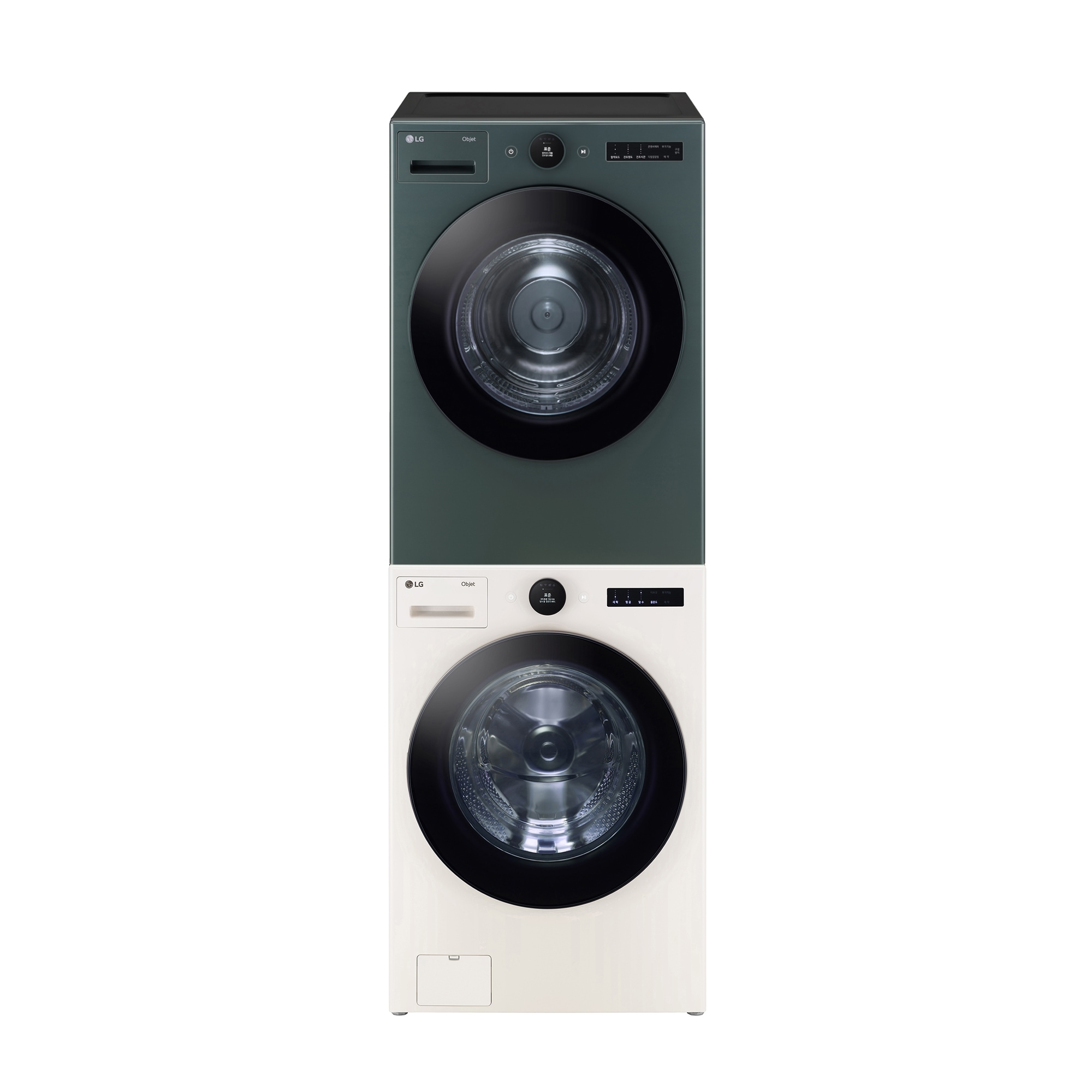 세탁기 LG 트롬 오브제컬렉션 세탁기 + 건조기 + 스태킹키트 (KX23ENE-GNG.AKOR2) 줌이미지 1