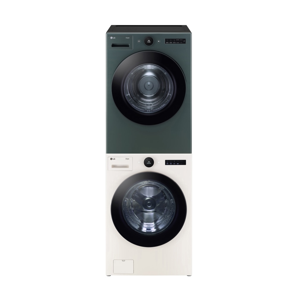 세탁기 LG 트롬 오브제컬렉션 세탁기 + 건조기 + 스태킹키트 (KX23ENE-GNG.AKOR2) 메인이미지 0