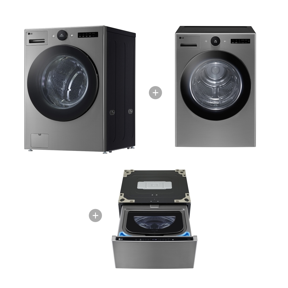 세탁기 LG 트롬 오브제컬렉션 세탁기 + 건조기 + 미니워시 (FX23VNX-2VN.AKOR2) 메인이미지 0
