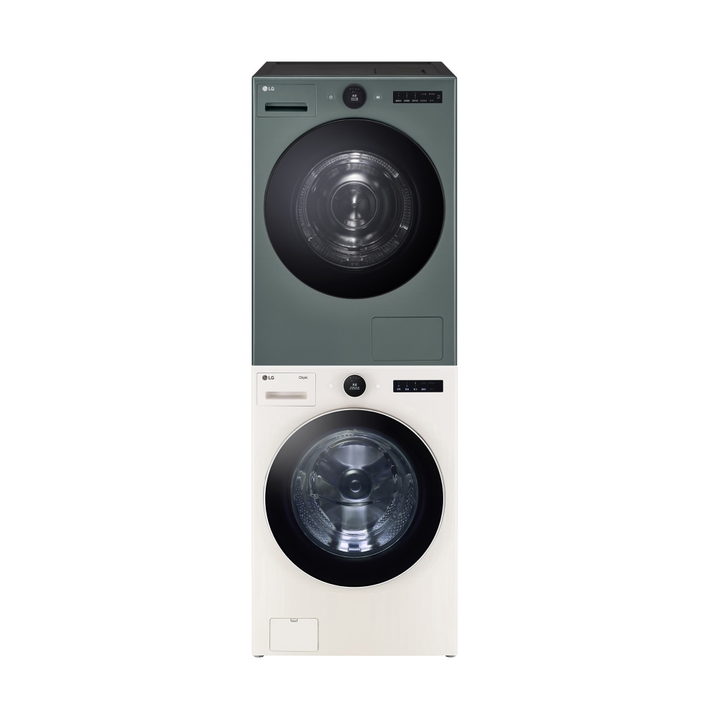 세탁기 LG 트롬 오브제컬렉션 세탁기 + 건조기 + 스태킹키트 (KX4ENE-2GS.AKOR2) 메인이미지 0