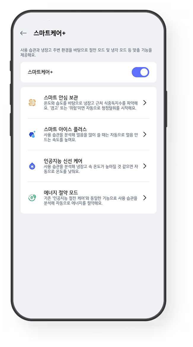 스마트케어+ 화면 예시