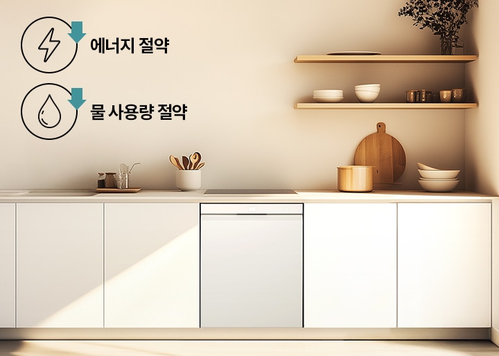 업그레이드 된 제품의 일반코스는 에너지와 물 사용량을 아낄 수 있어요.