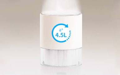 LG 퓨리케어 하이드로타워의 물통 크기(4.5L)를 나타내는 이미지
