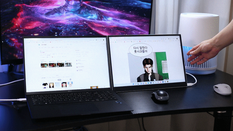 가로에서 세로로 돌리기만 해도 자동으로 화면이 돌아가는 오토피벗 기능에 대한 짧은 영상