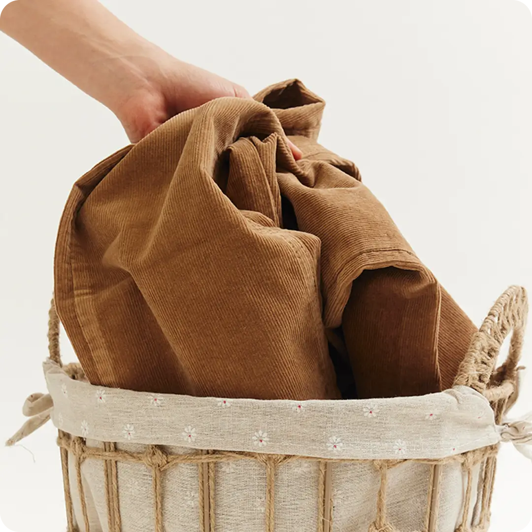 코듀로이 팬츠 세탁 방법 안내 이미지