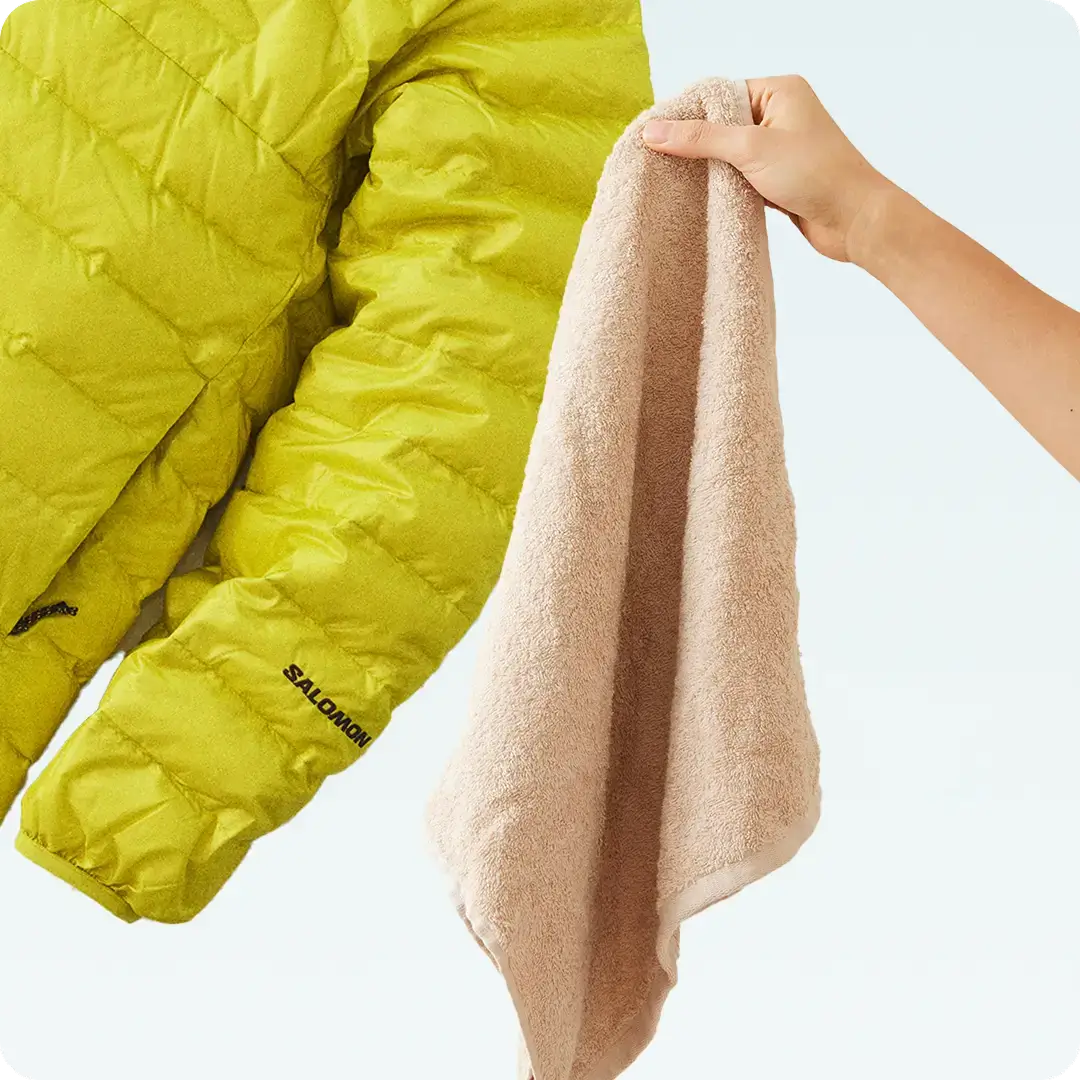 경량패딩 건조 및 털 복원 방법 안내 이미지