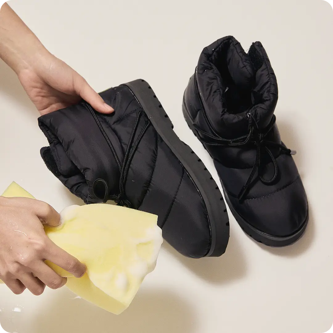 패딩부츠 손세탁 방법 안내 이미지