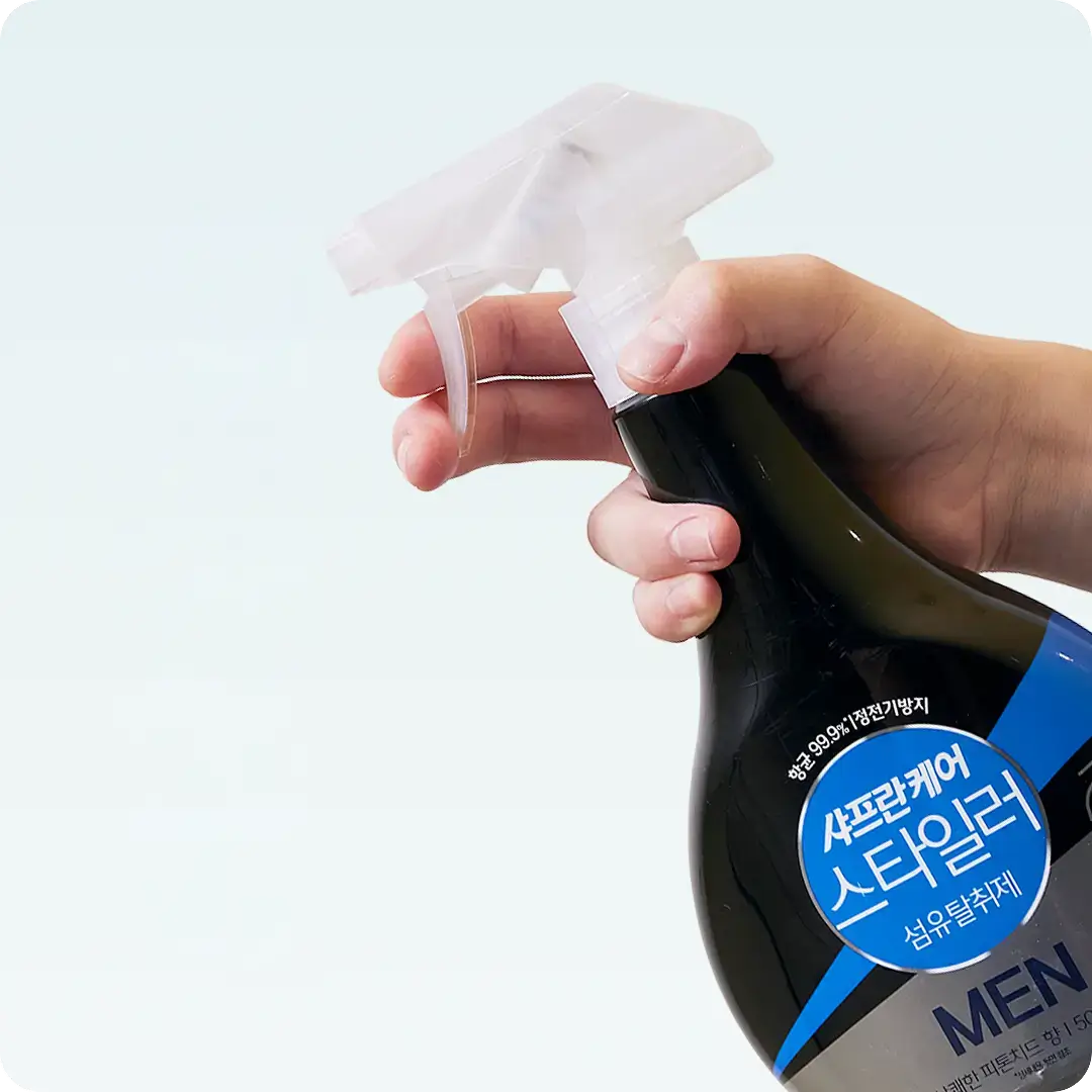 테일러드 수트 탈취 및 구김 관리 스타일러 사용 방법 안내 이미지