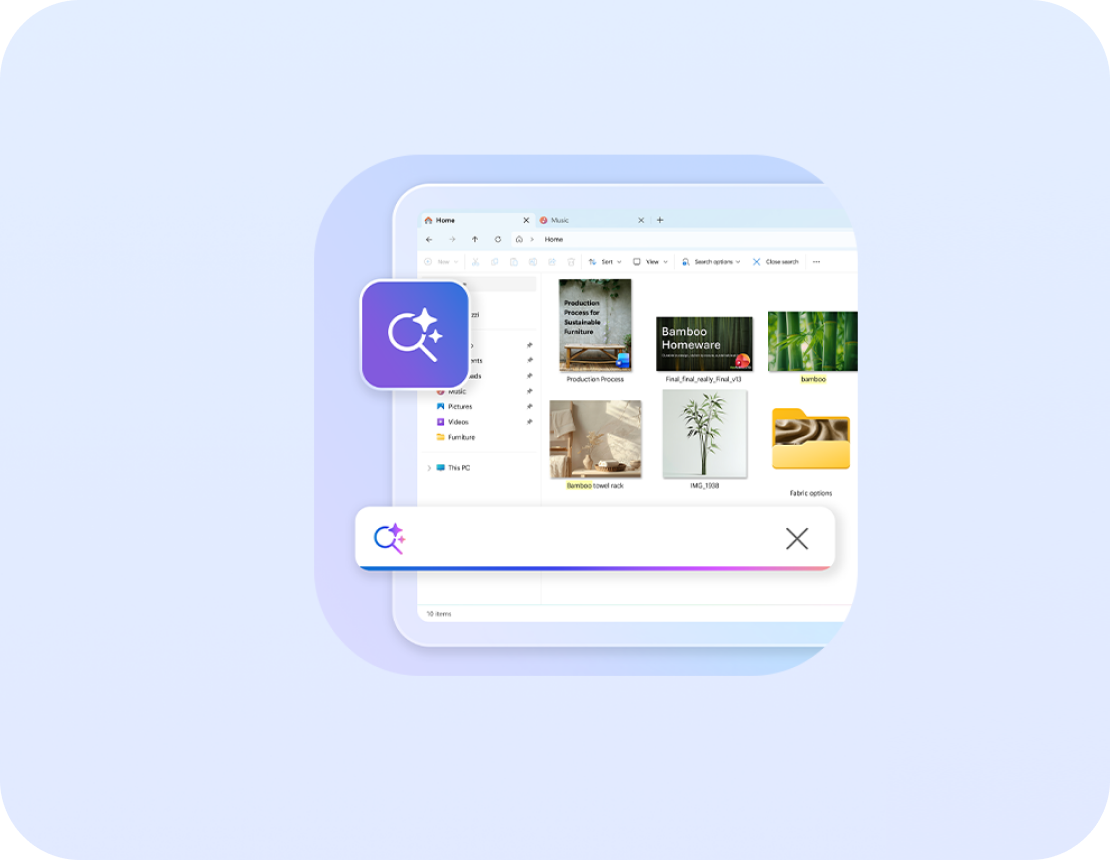 파일 탐색기에서 이미지 파일들을 검색하고 있는 장면.