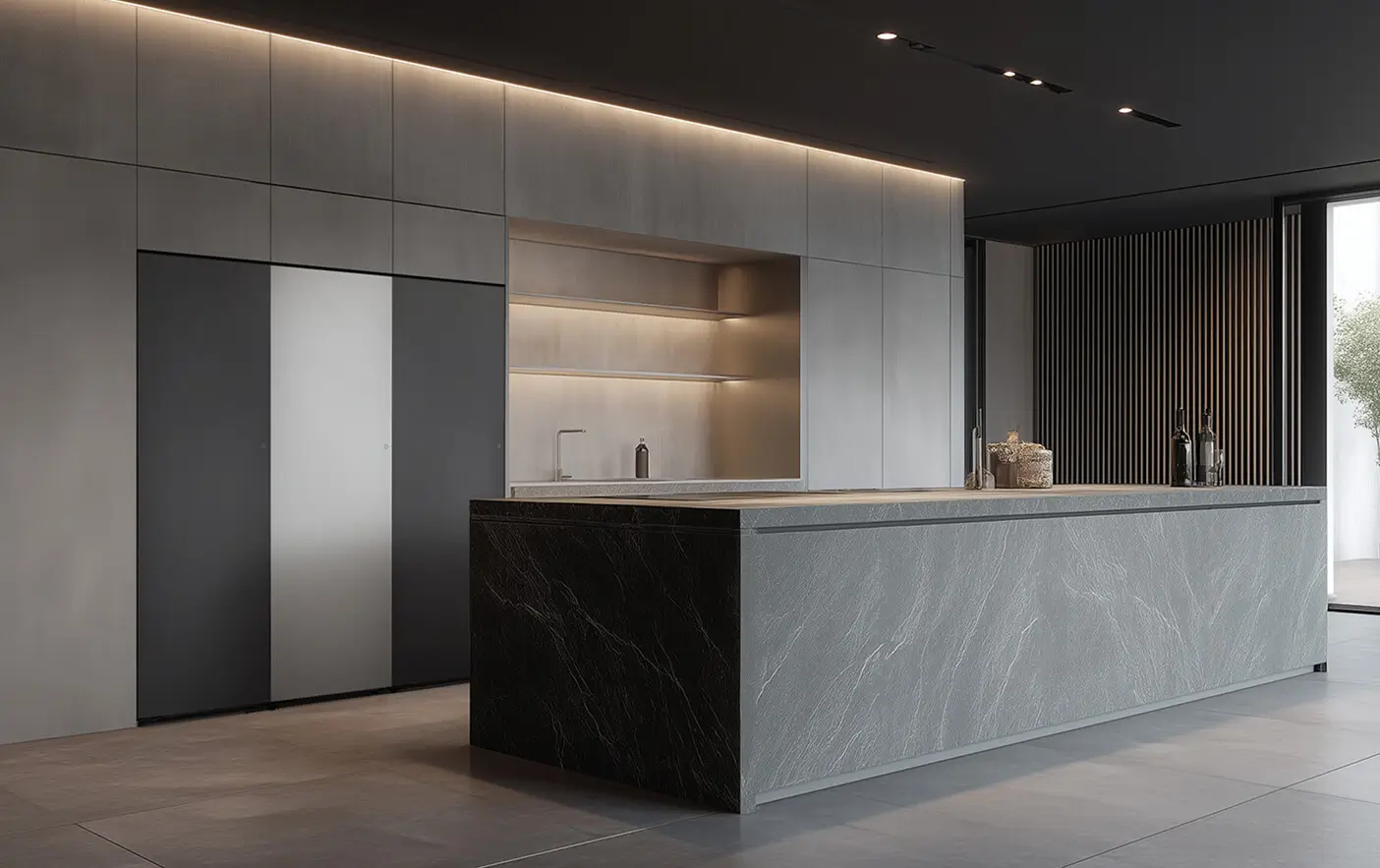 핏앤맥스 냉장고 중 컨버터블 패키지 냉장, 냉동, 김치냉장고 조합으로 너비가 가장 넓은 라인입니다. 냉장고장과 설치 시 빌트인 스타일을 가장 잘 구현하며 세로 라인만 있어 제일 심플한 디자인입니다. 4인 가족 이상 50평대의 모던하고 하이엔드 감성 선호하는 인테리어 고관여자에게 추천합니다.