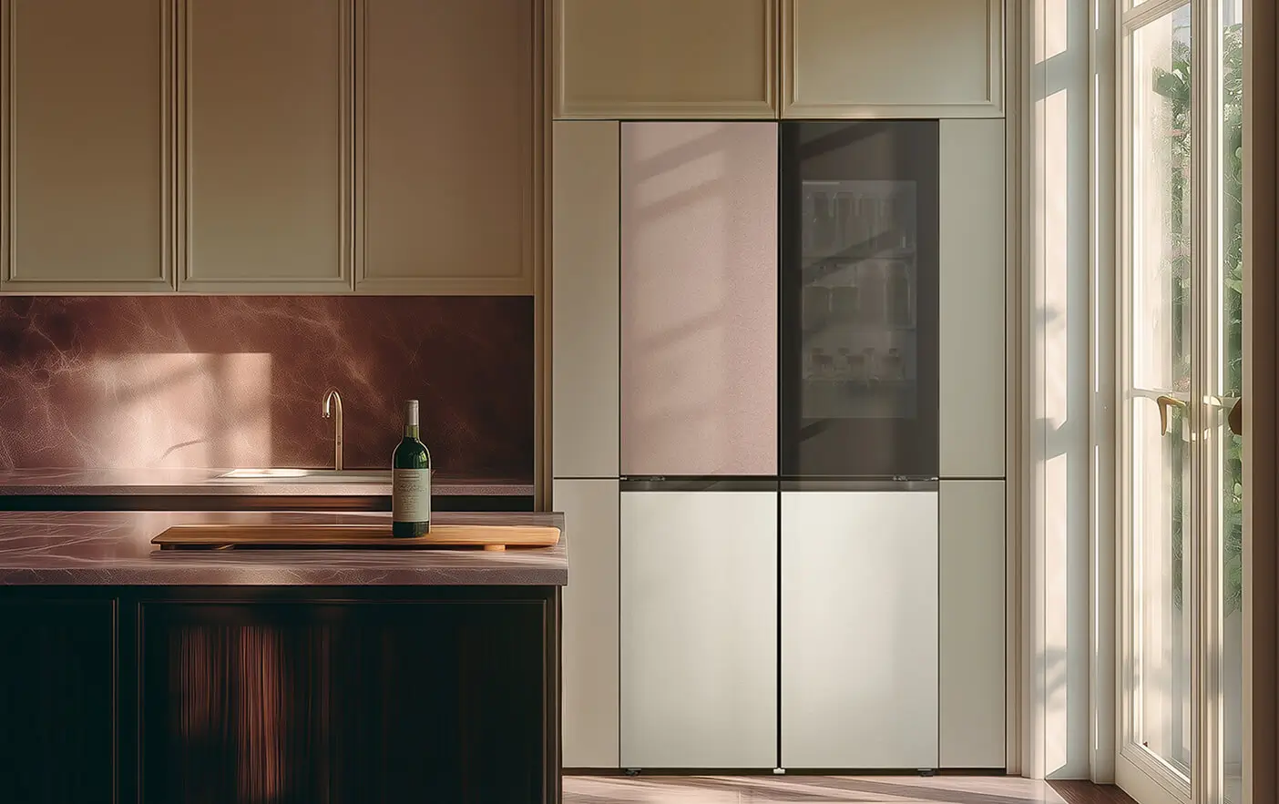 핏앤맥스 냉장고 상냉장하냉동 600리터 급은 자주 사용하는 냉장실은 상단에 넓게 배치하고, 오래 보관하는 냉동실은 하단에 위치시켜 실용성을 높인 제품입니다. 한국 시장 스탠더드 제품으로 20평대 신혼부부가 선호합니다. 냉장고장과 조화로운 깔끔한 주방 인테리어를 선호하는 사람에게 추천합니다.