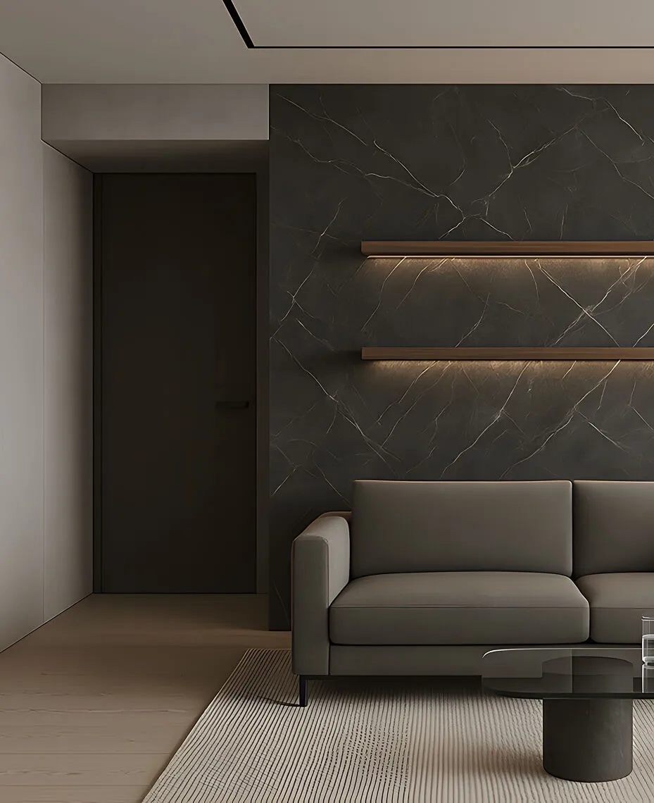 몰딩을 사용하지 않고 매끄럽게 처리하는 무몰딩 트렌드는 공간이 넓어 보이고 깔끔한 인상을 주는 인테리어