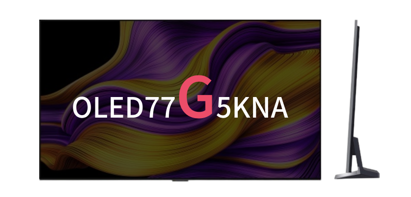 LG OLED TV 77형 G 시리즈, 갤러리 디자인으로 벽에 밀착되는 형태, 측면 두께를 강조한 모습 포함.