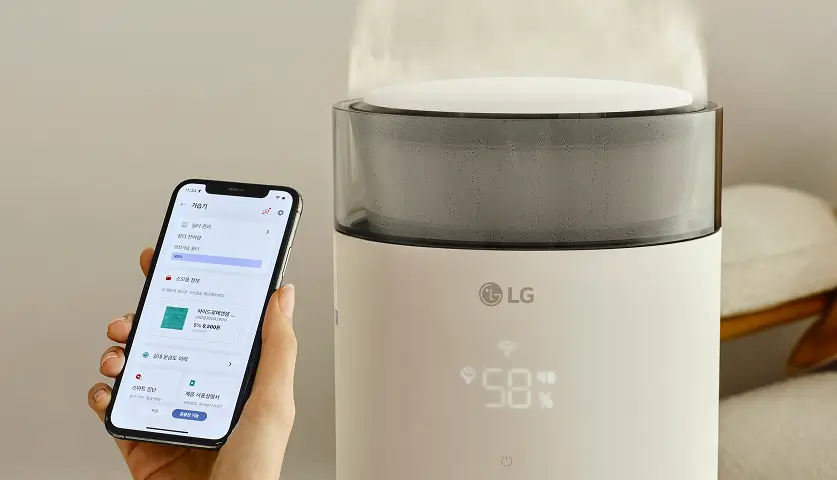 ThinQ 앱으로 자동 건조를 해 편리하고 위생적인 하이드로에센셜