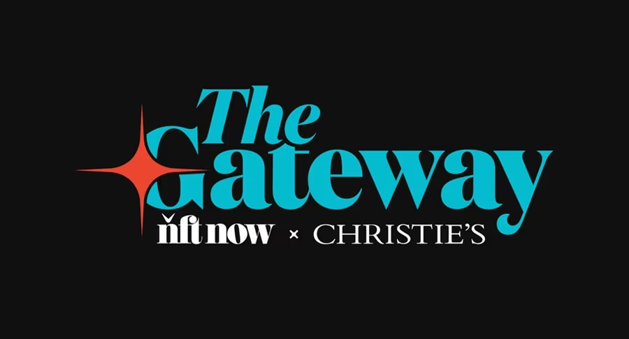 2021년 아트바젤 당시 진행된 NFT Now x Christie’s 경매를 소개하는 게이트웨이(The Gateway) 로고
