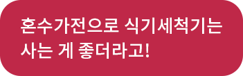 혼수가전으로 식기세척기는 사는 게 좋더라고!