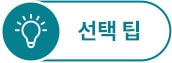 전구 아이콘과 함께 '선택 팁'이라는 문구가 적힌 이미지.