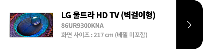 LG 울트라 HD TV (벽걸이형) / 86UR9300KNA / 화면 사이즈 :217CM / (베젤 미포함) / 제품보러가기
