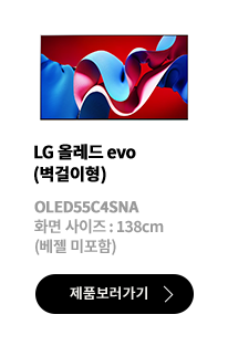 LG 올레드 evo (벽걸이형) / OLED55C4SNA / 화면 사이즈 :138CM / (베젤 미포함) / 제품보러가기