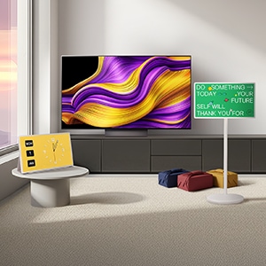 스탠바이미와 LG TV가 배치된 이미지