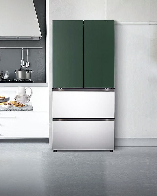 주방 한 켠에 설치된 LG 디오스 김치톡톡 오브제컬렉션