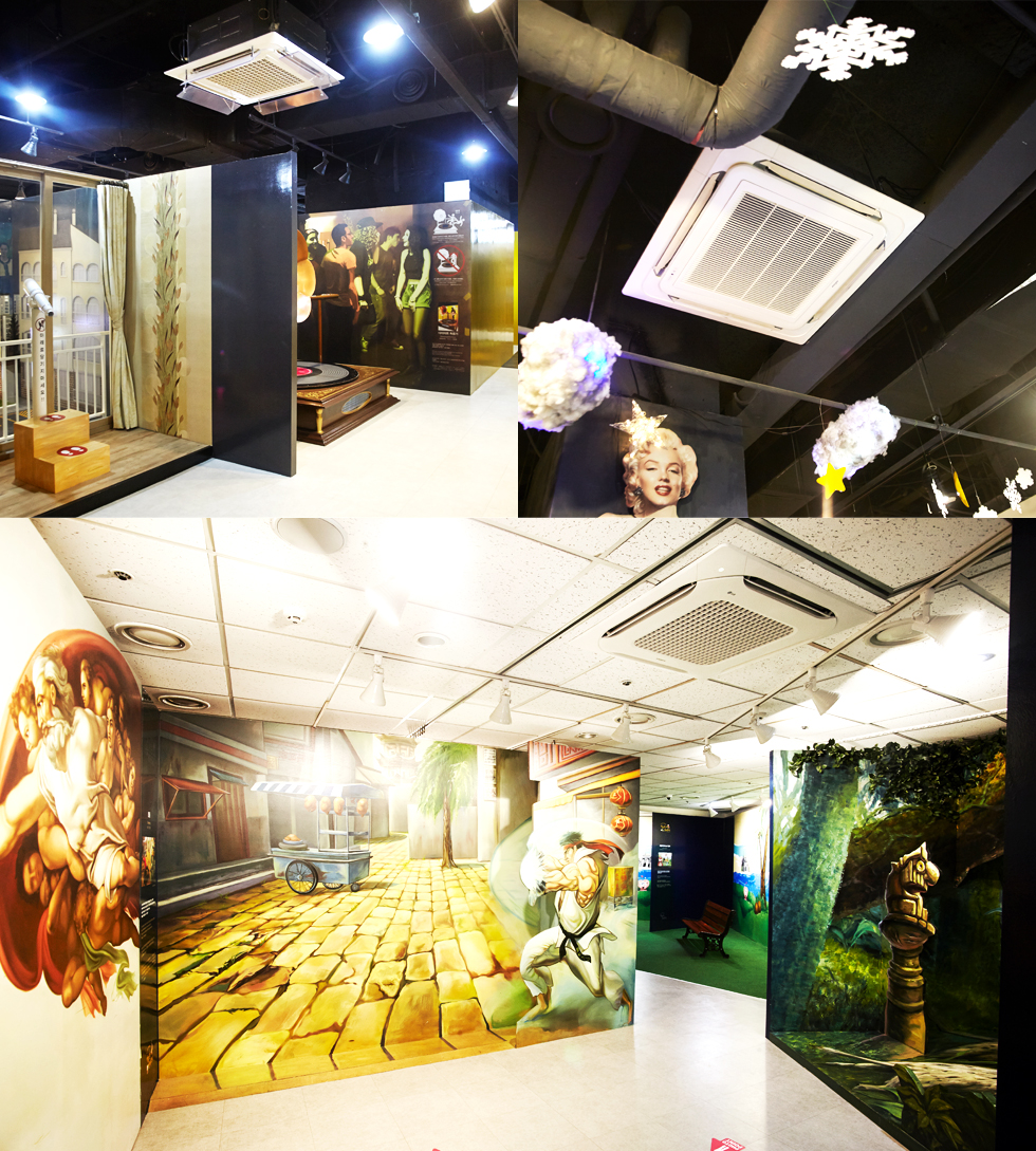 LG 천장형 에어컨이 설치된 박물관은 살아있다 전시장 내부 전경 사진