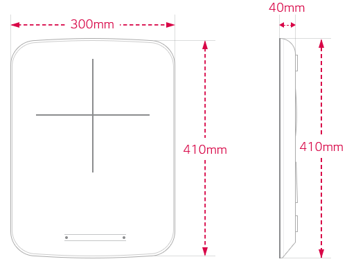 °¡·Î 300mm, ¼¼·Î 410mm, µÎ²² 40mm
