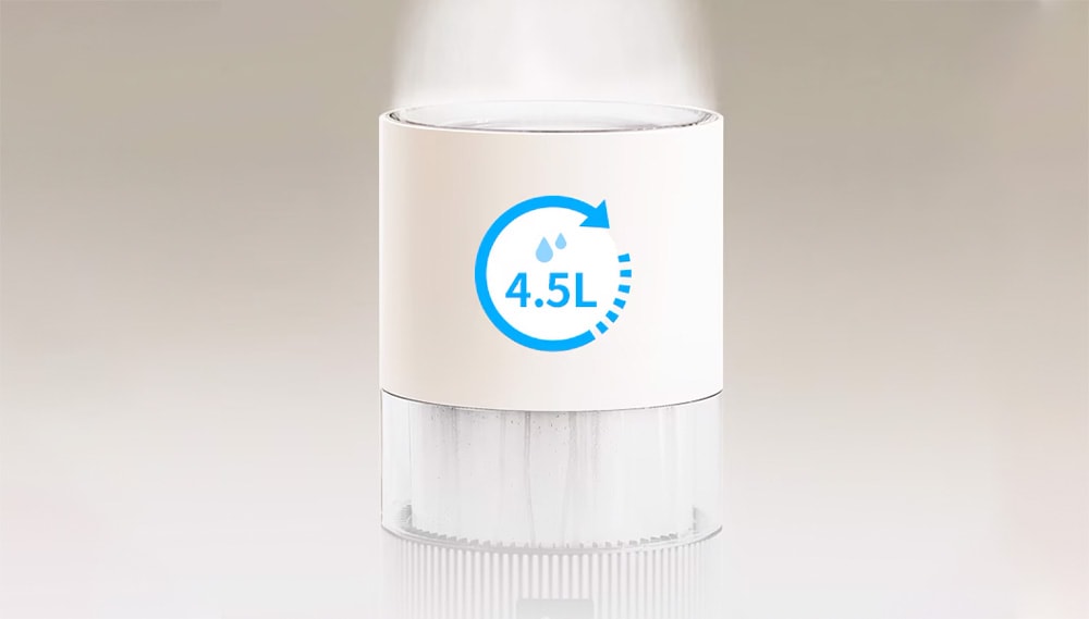 LG 퓨리케어 하이드로타워의 물통 크기(4.5L)를 나타내는 이미지